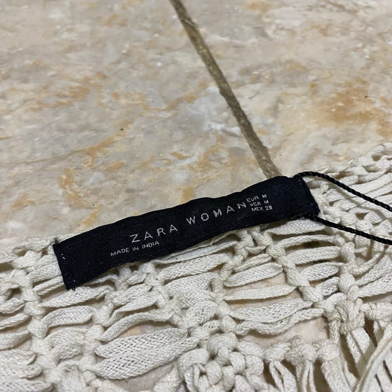 Zara Macrame Fringe Cotton Tank Top, foto 6