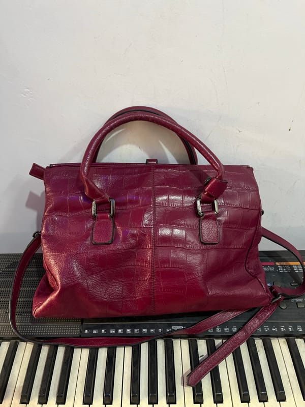 Acolly Leather Bag Maroon, foto 2