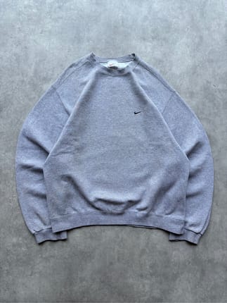 2000s Vintage Nike Sweatshirt Heather Gray