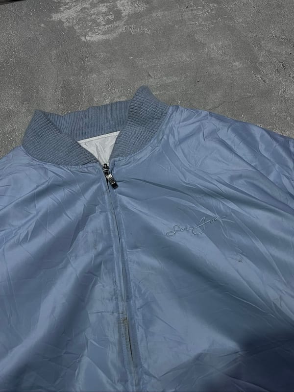 Sean John Quilted Jacket White Down Jumper Reversible, foto 7