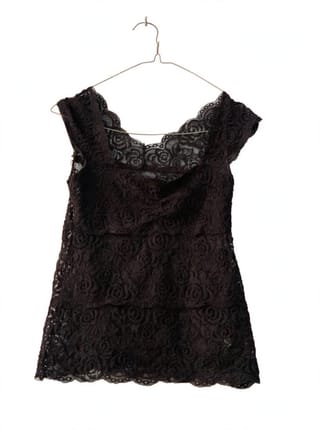Tanktop brokat hitam
