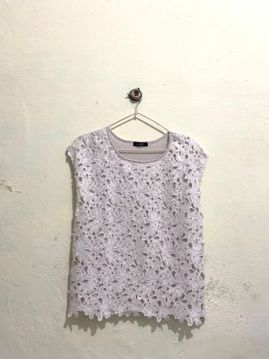 Casual Wanita cream blue