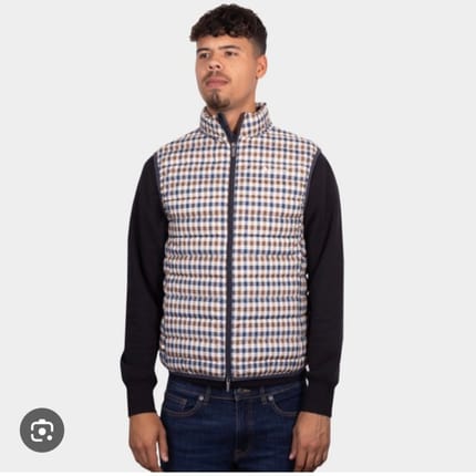 Aquascutum Rlg Active Vest Club Check reversible ,aquascutum
