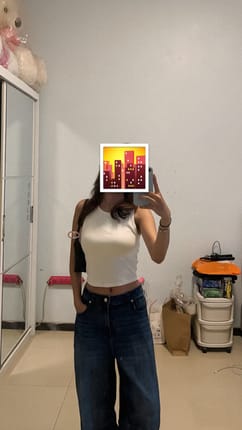 Tanktop wanita warna putih