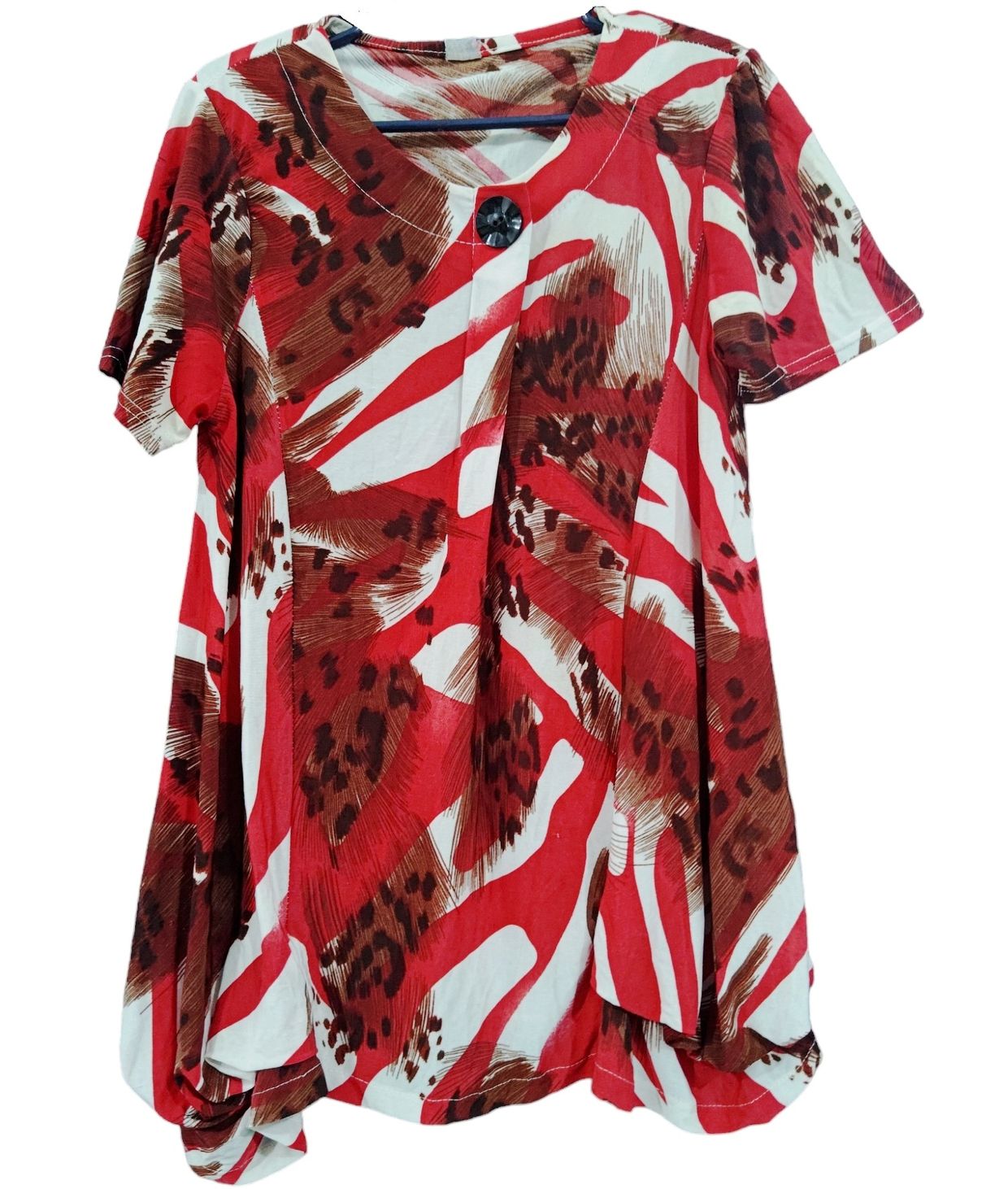 T-shirt Wanita white red