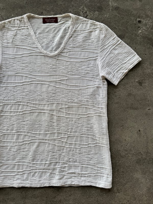 Tornado Mart Crinkle V-Neck Tee Y2K/Avant Garde Style, foto 3