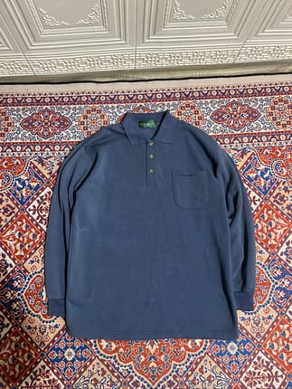 Robert Hero 1990s Long Sleeve Polo Sweatshirt