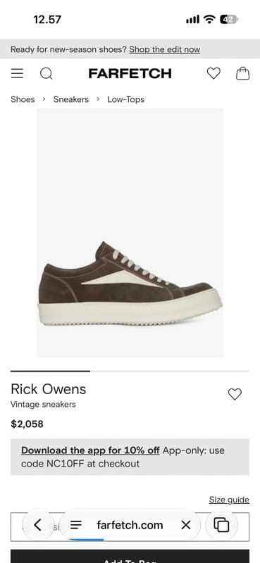 Rick Owens Vans Brown, foto 10
