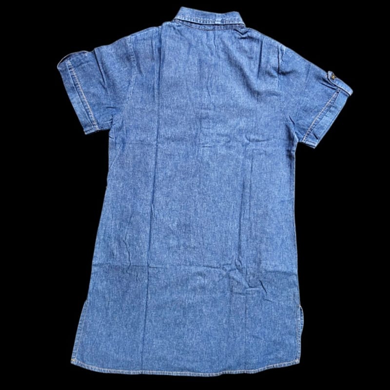 1set isi 2 baju dress denim, foto 5