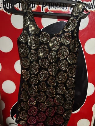 tanktop sequin bunga mawar