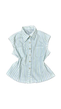 Sleeveless button up shirt kemeja