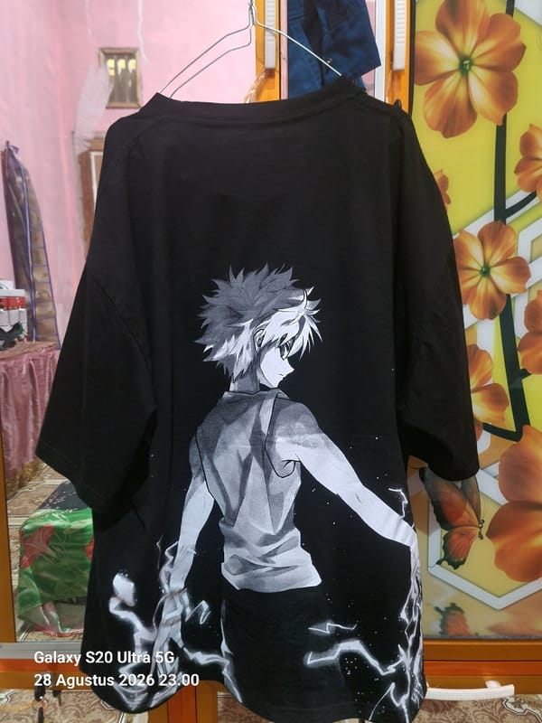 Kaos Bootleg Killua Hunter X Hunter, foto 3