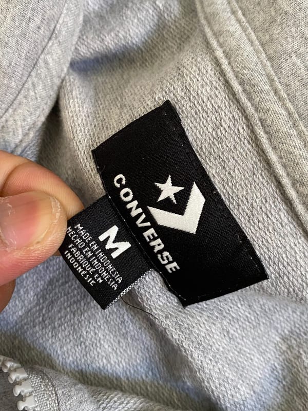 Halfzip Jacket Grey Converse Small Logo, foto 3