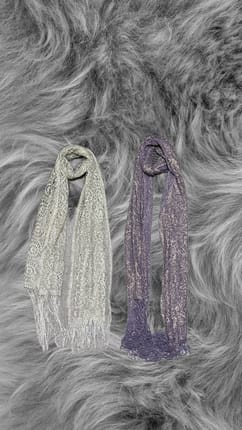 scarf silver & purple