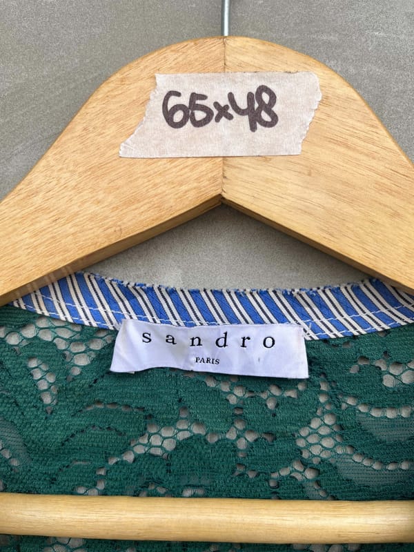 Sandro Paris brokat mesh blouse shirt, foto 9