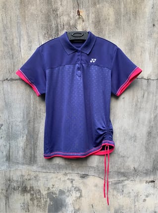 00s Yonex Dot Pattern Jersey Polo Shirt
