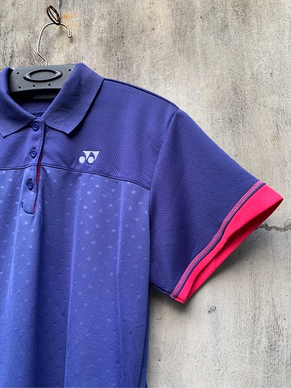 00s Yonex Dot Pattern Jersey Polo Shirt, foto 3