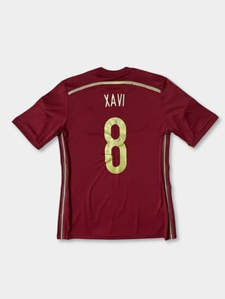SPAIN HOME 2014-2015 XAVI ADIDAS ORIGINAL JERSEY