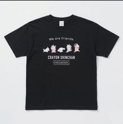 Kaos Crayon Shinchan x Cinnamoroll Sanrio Official License