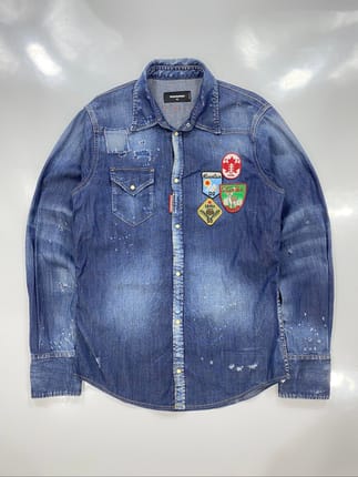 Dsquared2 2017 Distressed Patchwork Top