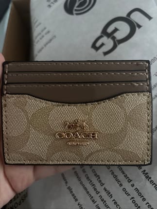 Coach Mini Wallet Card Holder Dark Brown