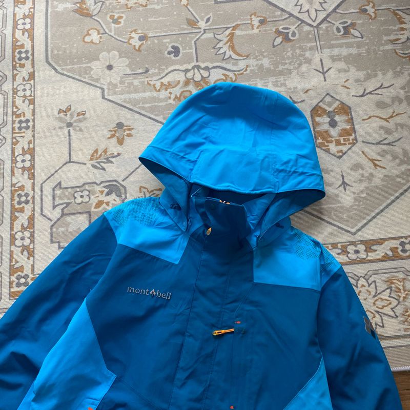 Montbell Gorpcore Windbreaker Pria blue, foto 3
