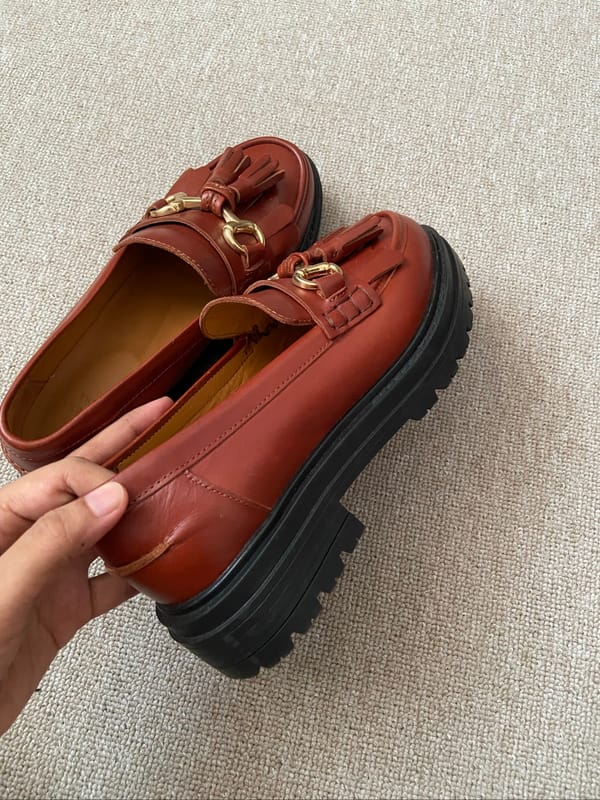 Sezane leather tassel accent loafer, foto 10