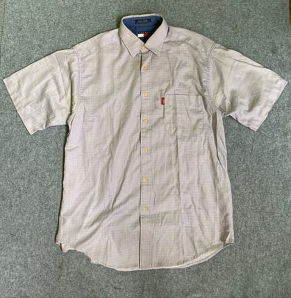 Kemeja Lengan Pendek Tommy Hilfiger Garis - Garis
