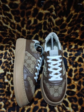 Gucci GG Sneaker 'Light Brown' atau Gucci GG Canvas Chunky