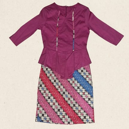Dress Batik Parang Wanita Fit Body Pink
