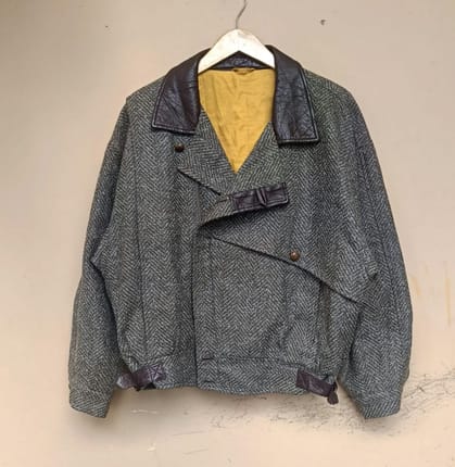 Raika coordinate wool bomber coat vintage japan rare