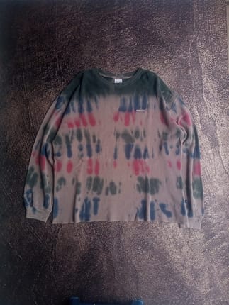 THISISNEVERTHAT T-LOGO L/S WAFFLE TIE DYE