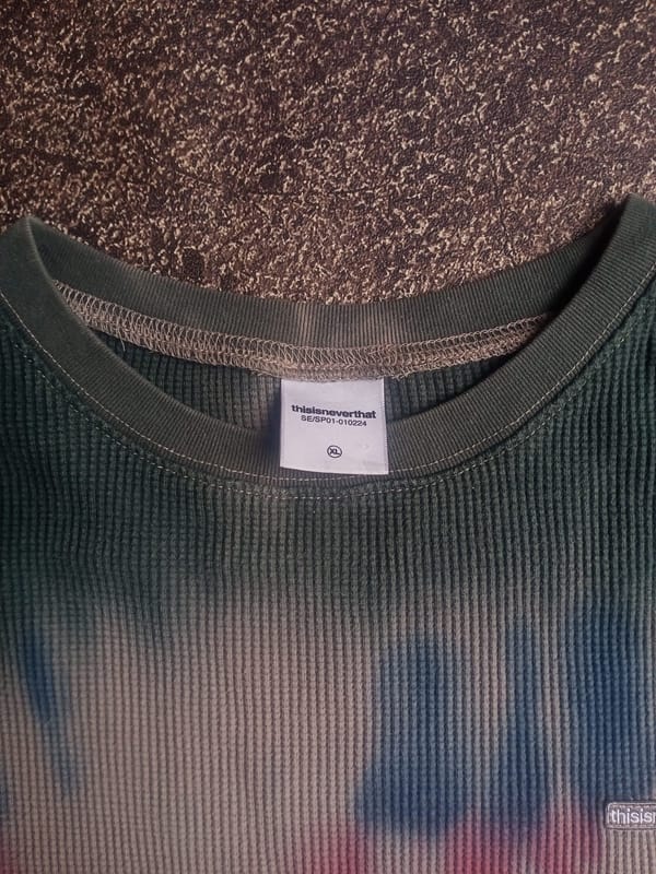 THISISNEVERTHAT T-LOGO L/S WAFFLE TIE DYE, foto 3