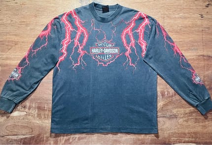KAOS LONGSLEVE HARLEY DAVIDSON  AOP LIGHTNING faded fading b
