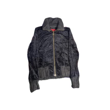 Tommy girl 2000s knit trim velour zip jacket