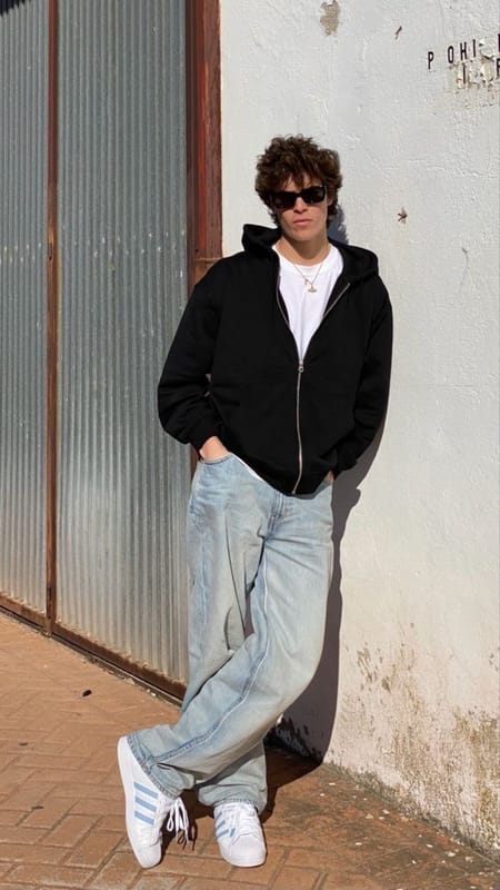 Scrap black thermal lined zip hoodie, foto 3