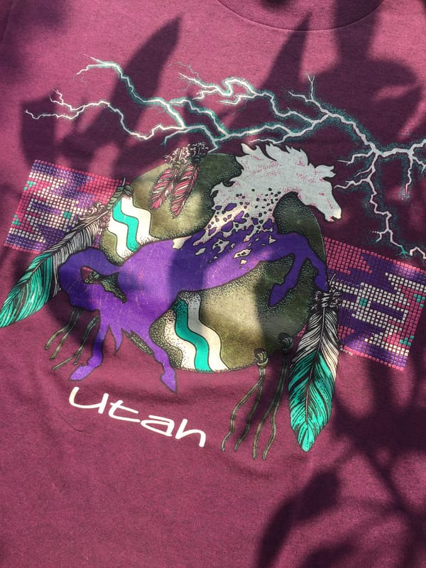 90s vintage tee utah lightning native, foto 3