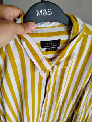 kemeja slim Stretch Zara laki salur SIZE XL