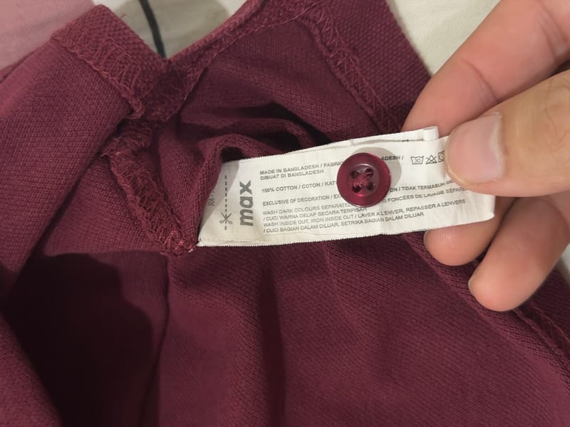 Max Basic Polo Shirt Maroon Kemeja Polos Pria, foto 4