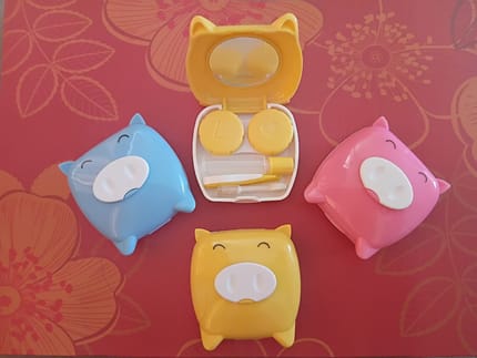 Kotak Softlens Babi / Travel Kit Lenscase 3D Softlens Pig