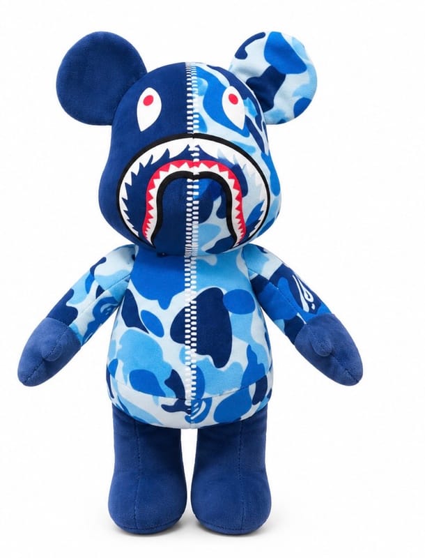 BAPE BEARBRICK BONEKA BLUE, foto 5