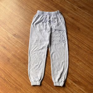 MLB Streetwear Sportswear Sweatpants & Joggers Pria white gray