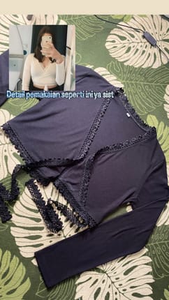 Cardy Lengan Panjang Ikat Hitam