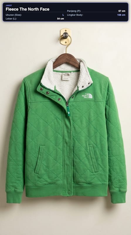 THE NORTH FACE FLEECE GREEN LARGE, foto 2