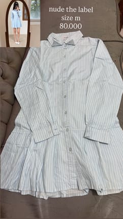 nude the label dress stripe