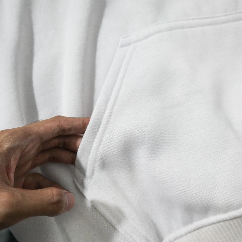 Minimalist Casual Hoody Pria white, foto 3