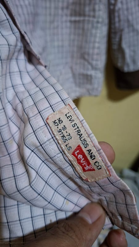 Kemeja Vintage Levi's Leather Colourblock, foto 4