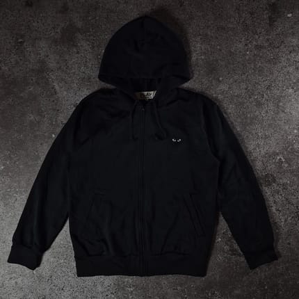 Comme Des Garcons Play Zip Up Big Logo Hoodie AZ-T254
