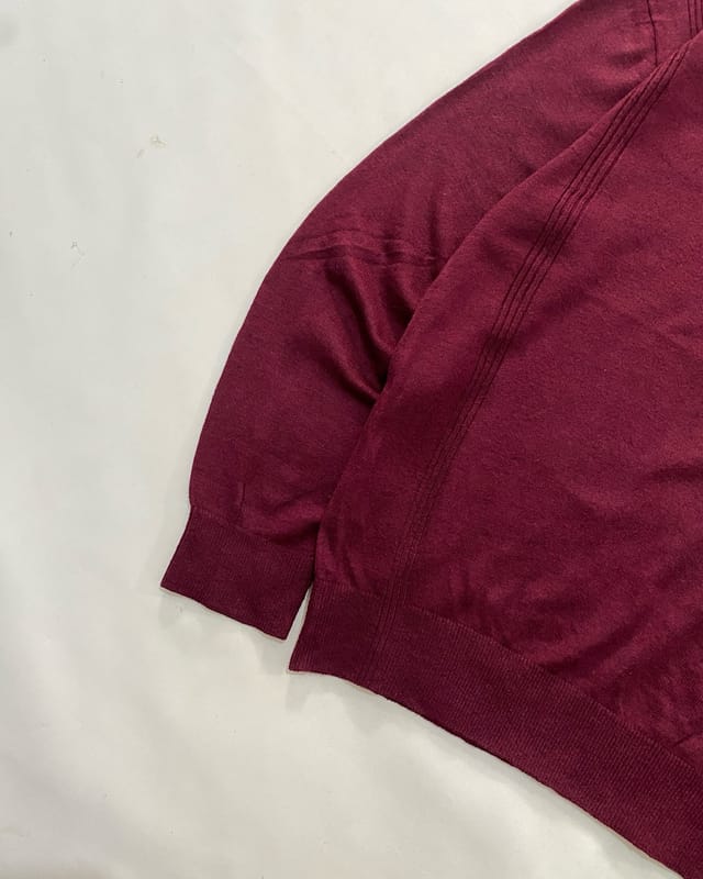 Sweater Basic maroon , Knit basic , Rajut basic, foto 4