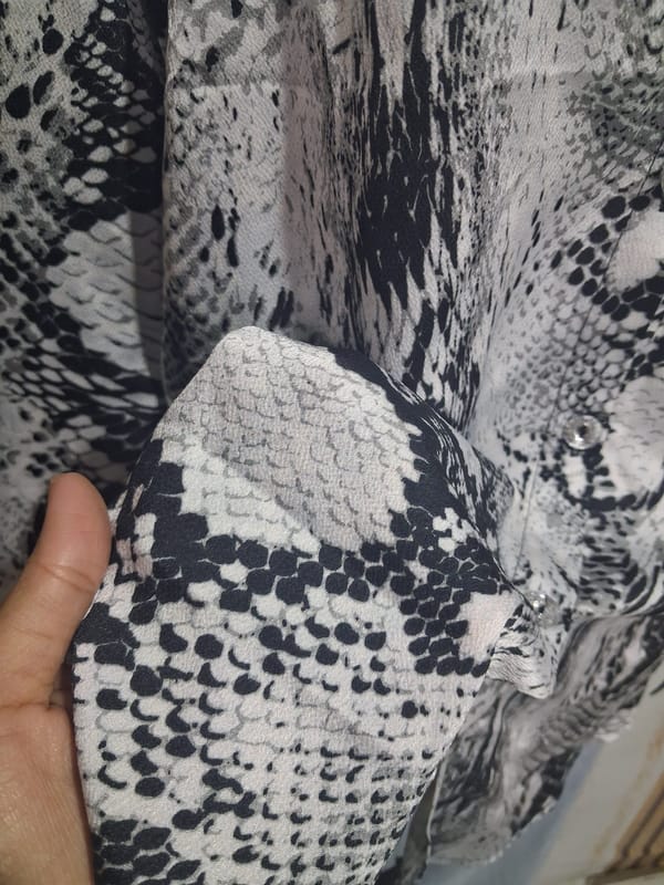 Kemeja vintage motif kulit ular, foto 3
